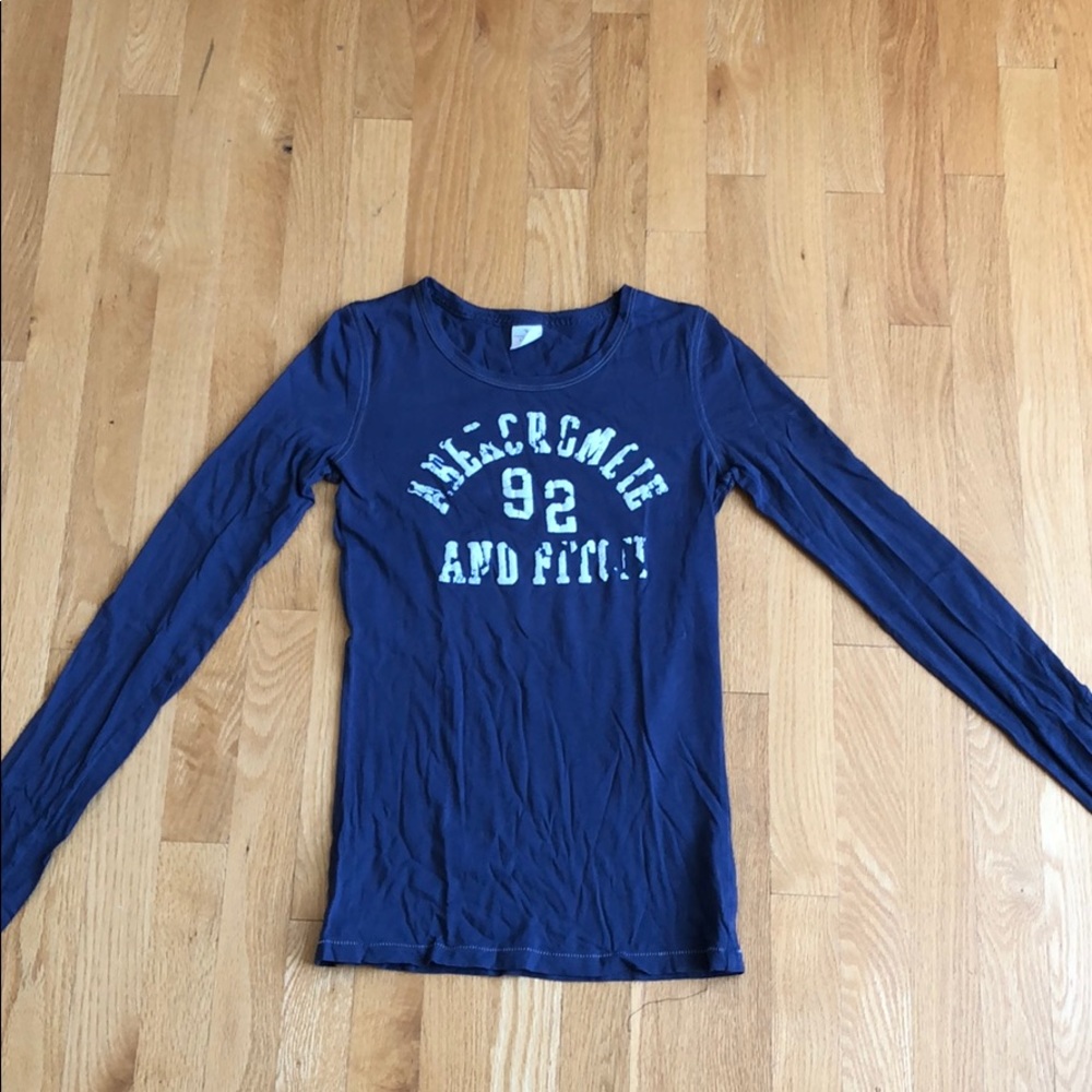 Long sleeve Abercrombie and Fitch Navy shirt